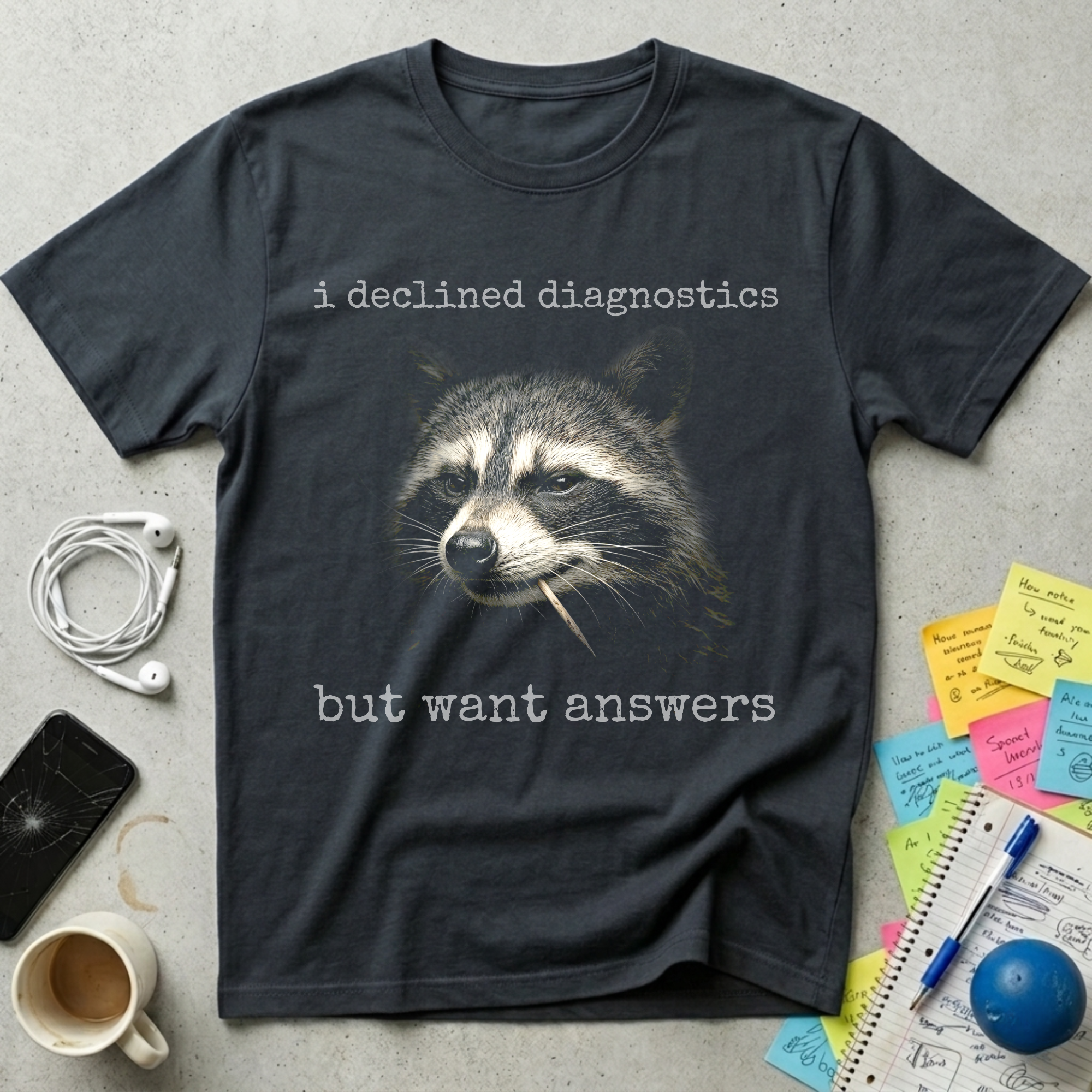 Declined Diagnostics - Raccoon T-Shirt
