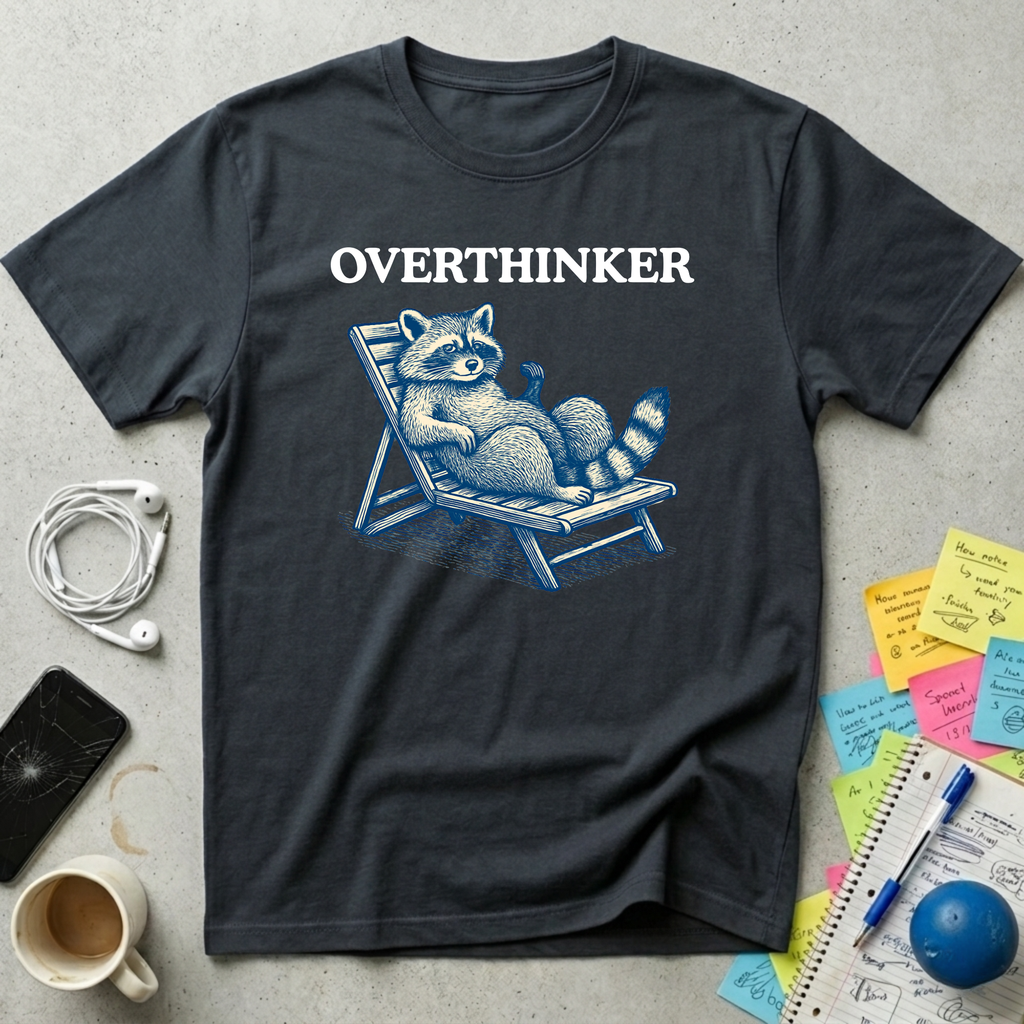 Overthinker Relax Raccoon T-Shirt