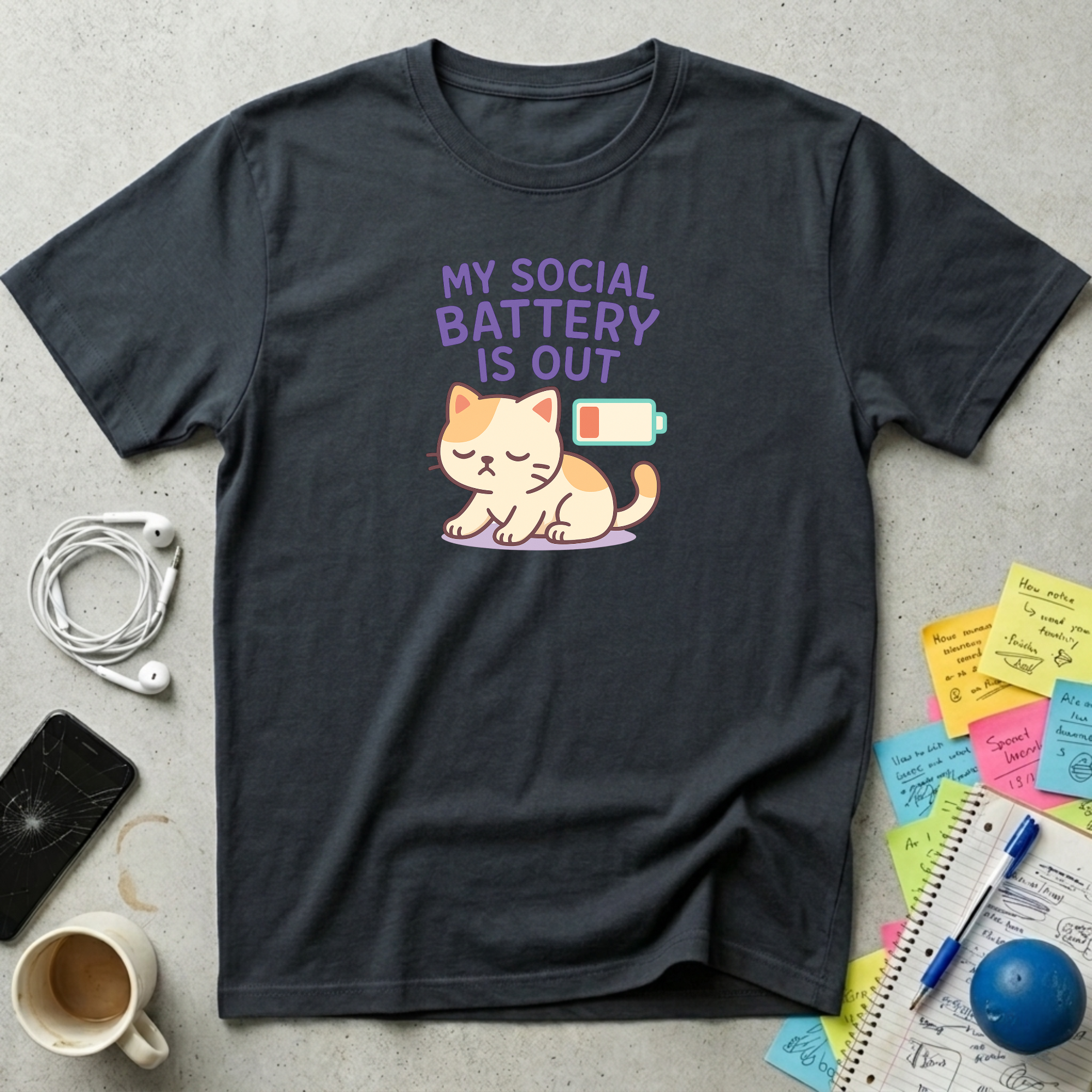 Social Battery Out T-Shirt