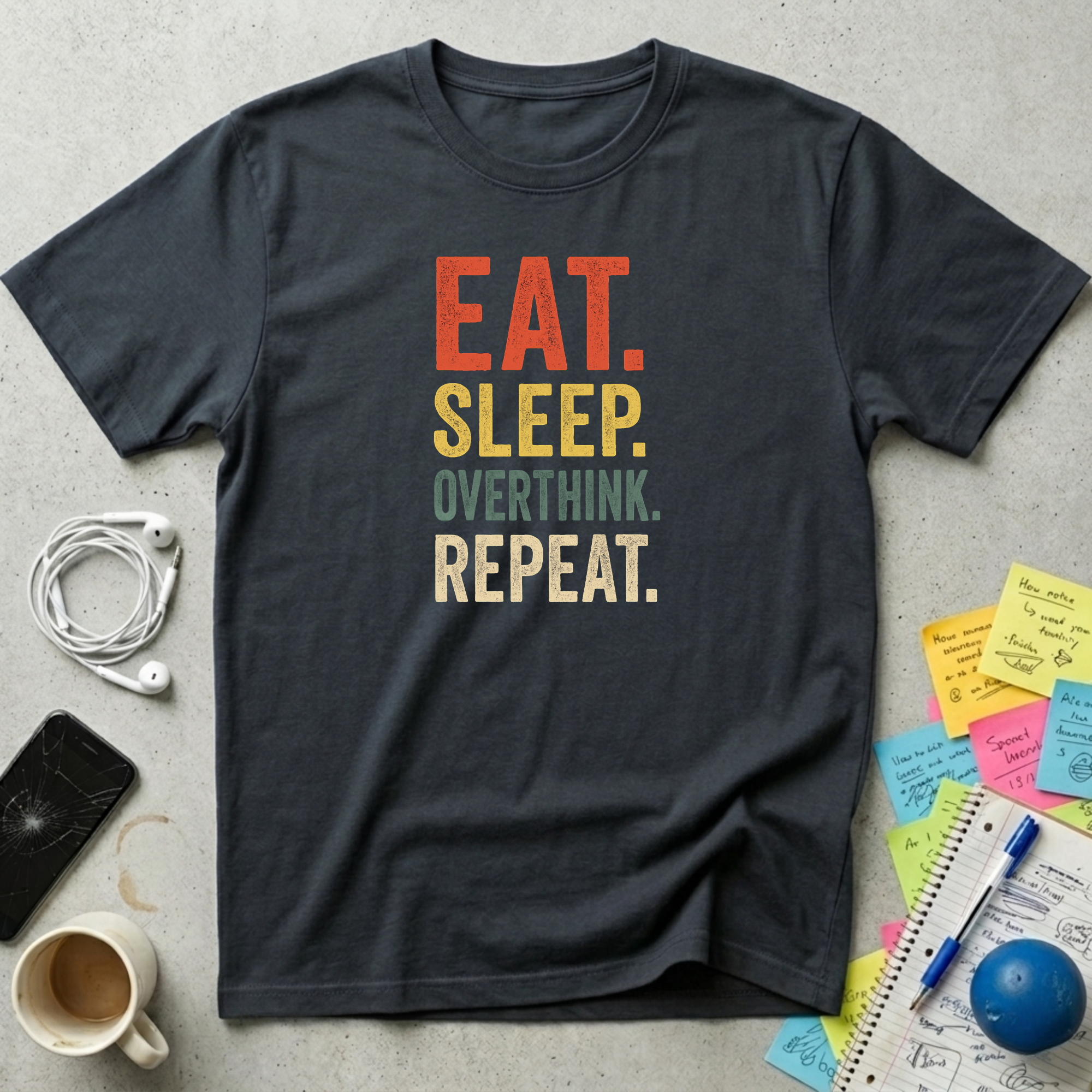 Eat, Sleep, Overthink, Repeat T-Shirt