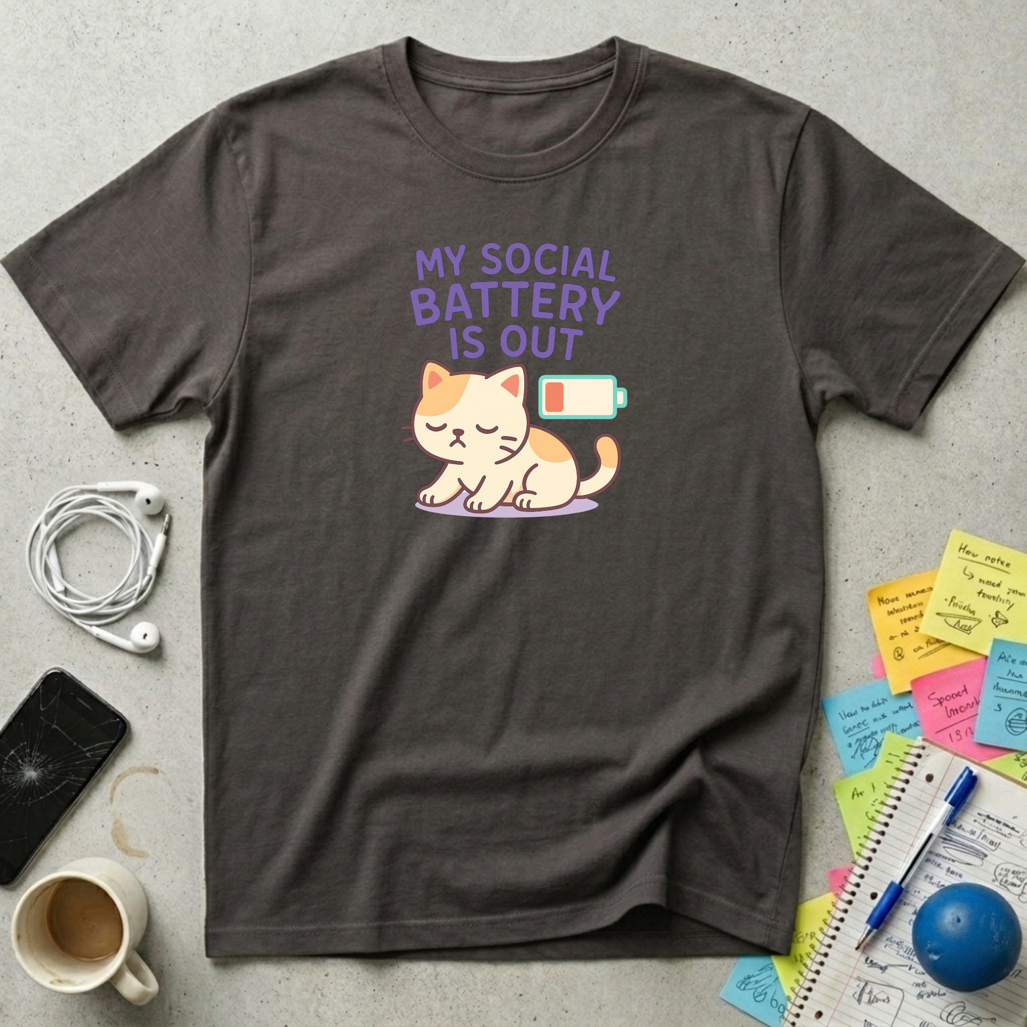 Social Battery Out T-Shirt