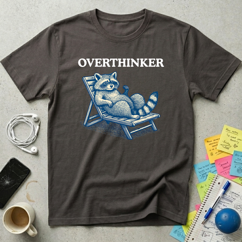 Overthinker Relax Raccoon T-Shirt