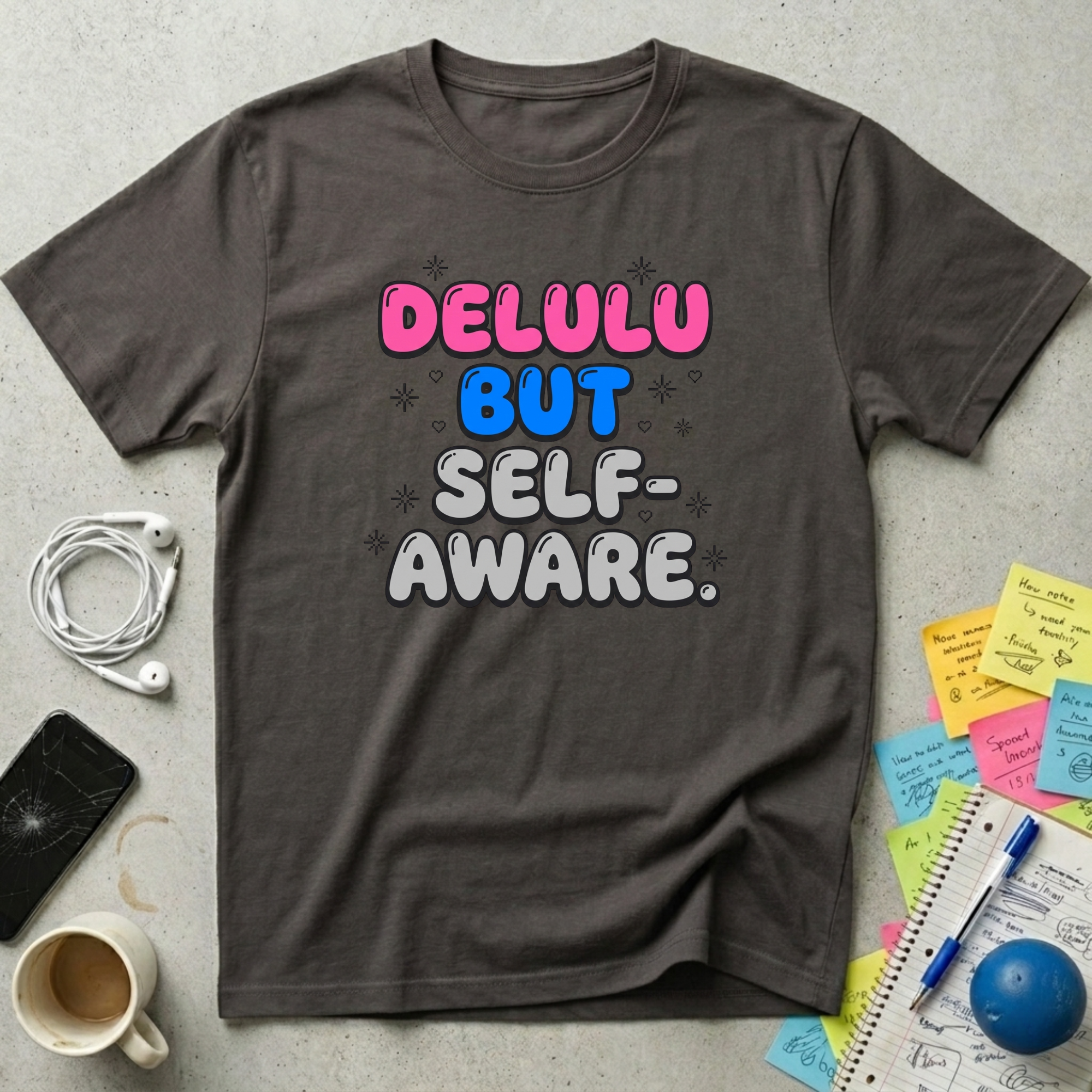 Delulu But Self-Aware T-Shirt