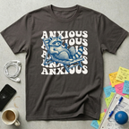 Anxious Raccoon Wavy Retro T-Shirt
