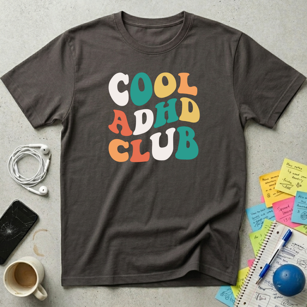 Cool ADHD Club Retro Wavy T-Shirt