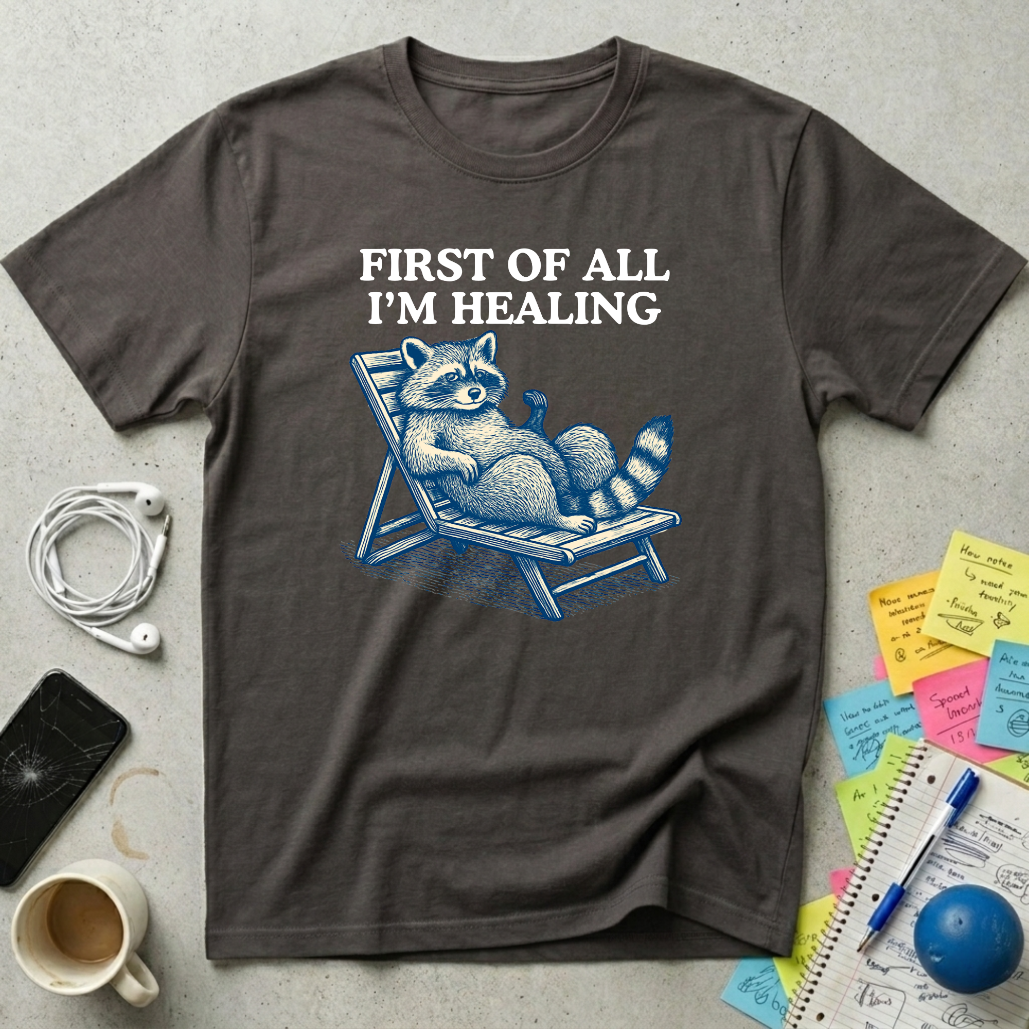 I'm Healing Relax Raccoon T-Shirt