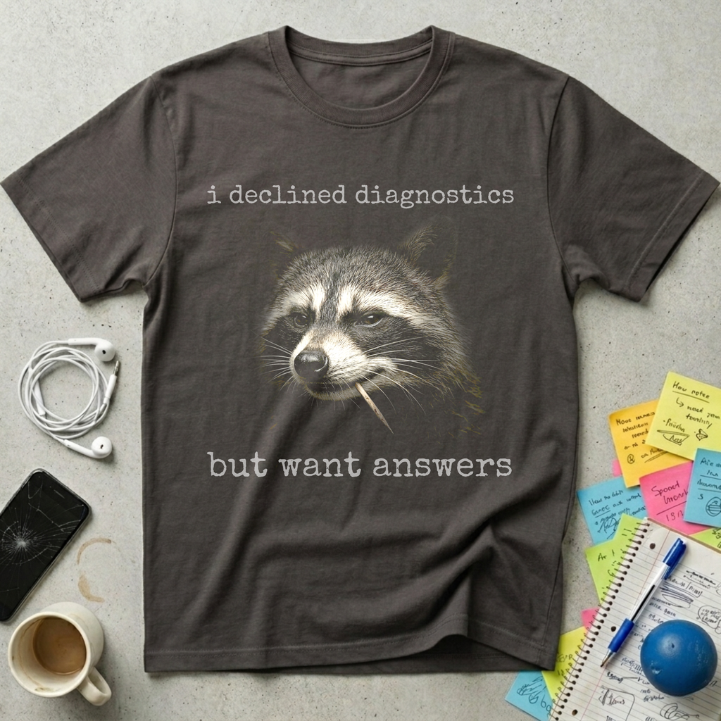 Declined Diagnostics - Raccoon T-Shirt