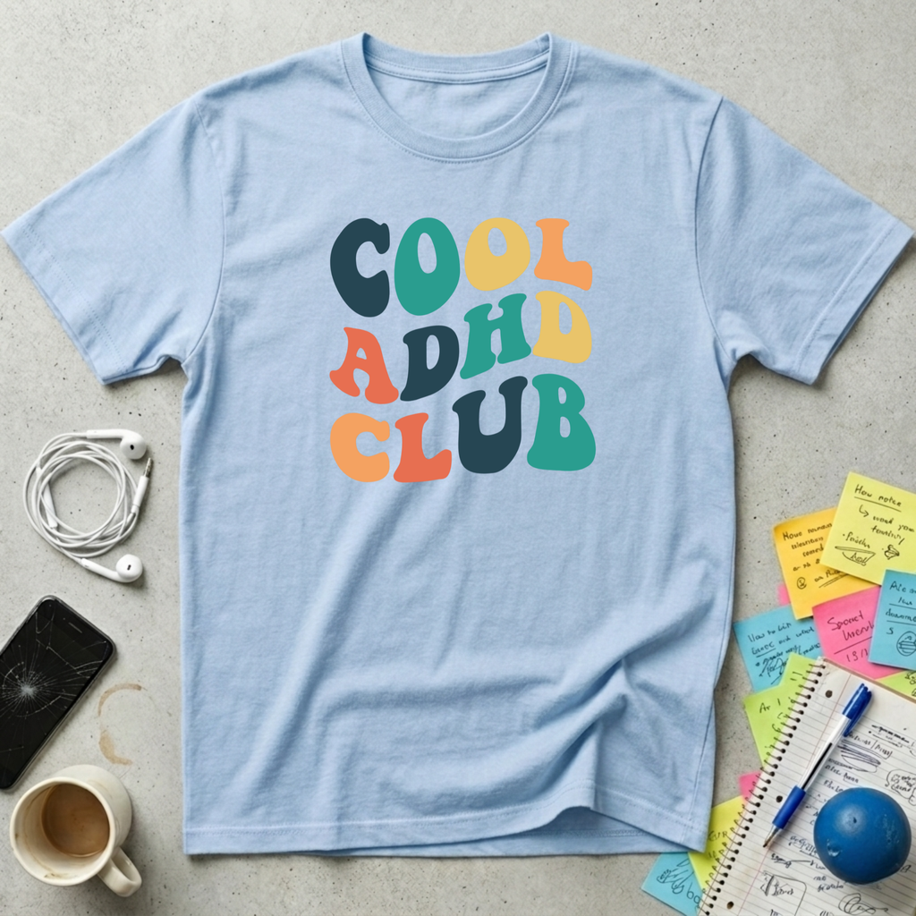 Cool ADHD Club Retro Wavy T-Shirt