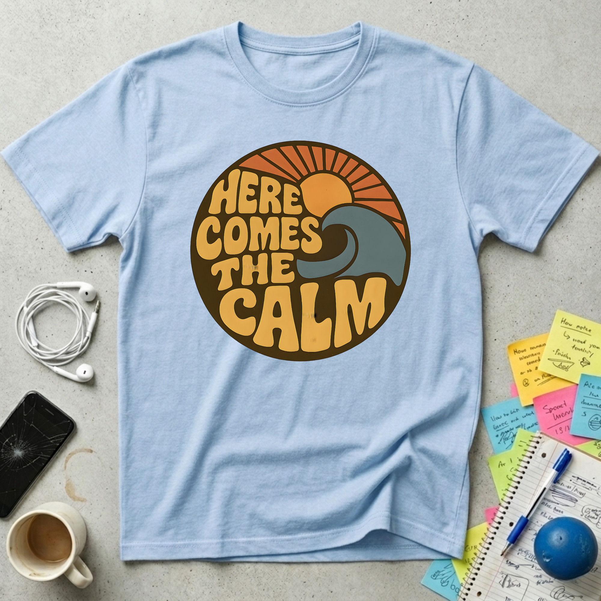 Here Comes the Calm Retro T-Shirt