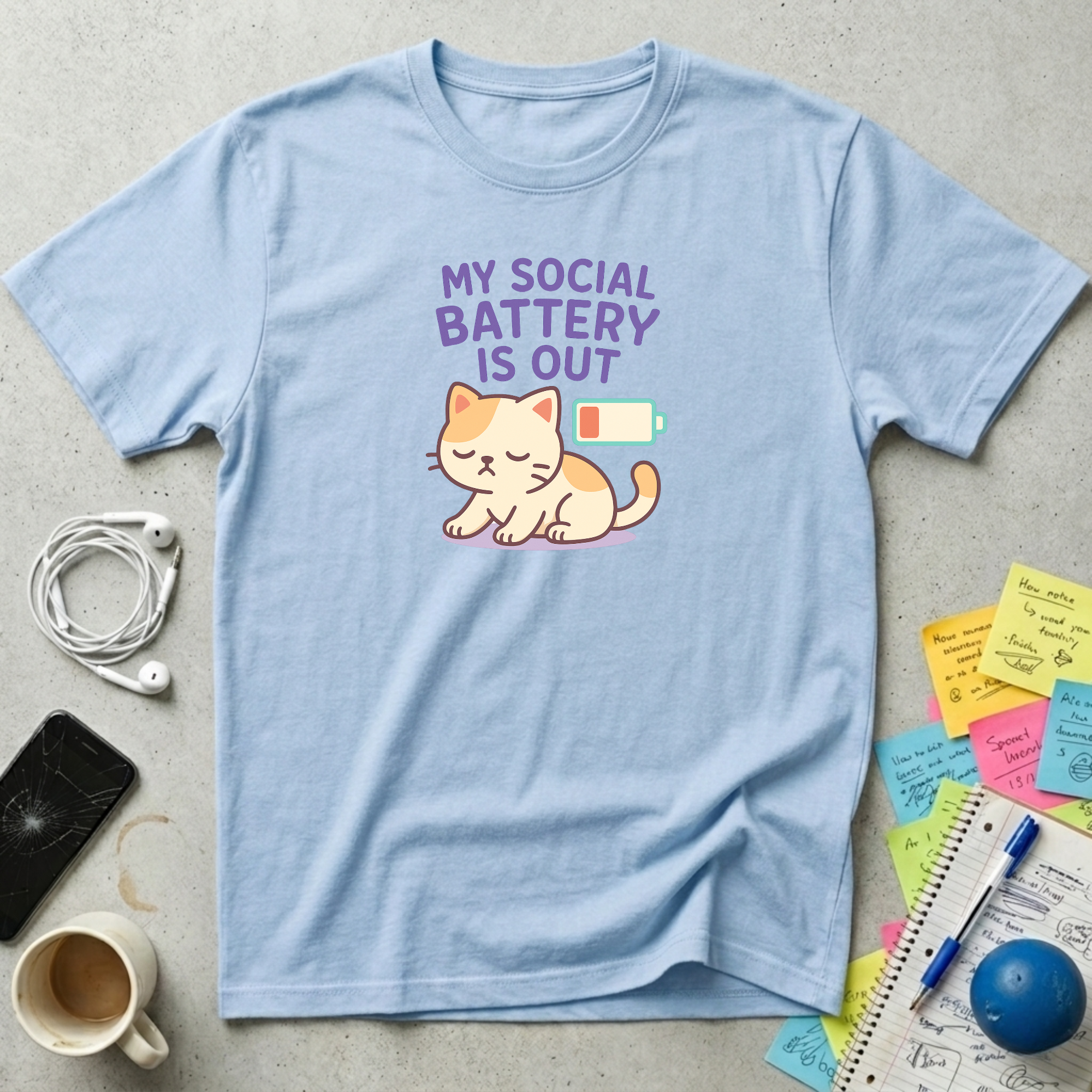 Social Battery Out T-Shirt