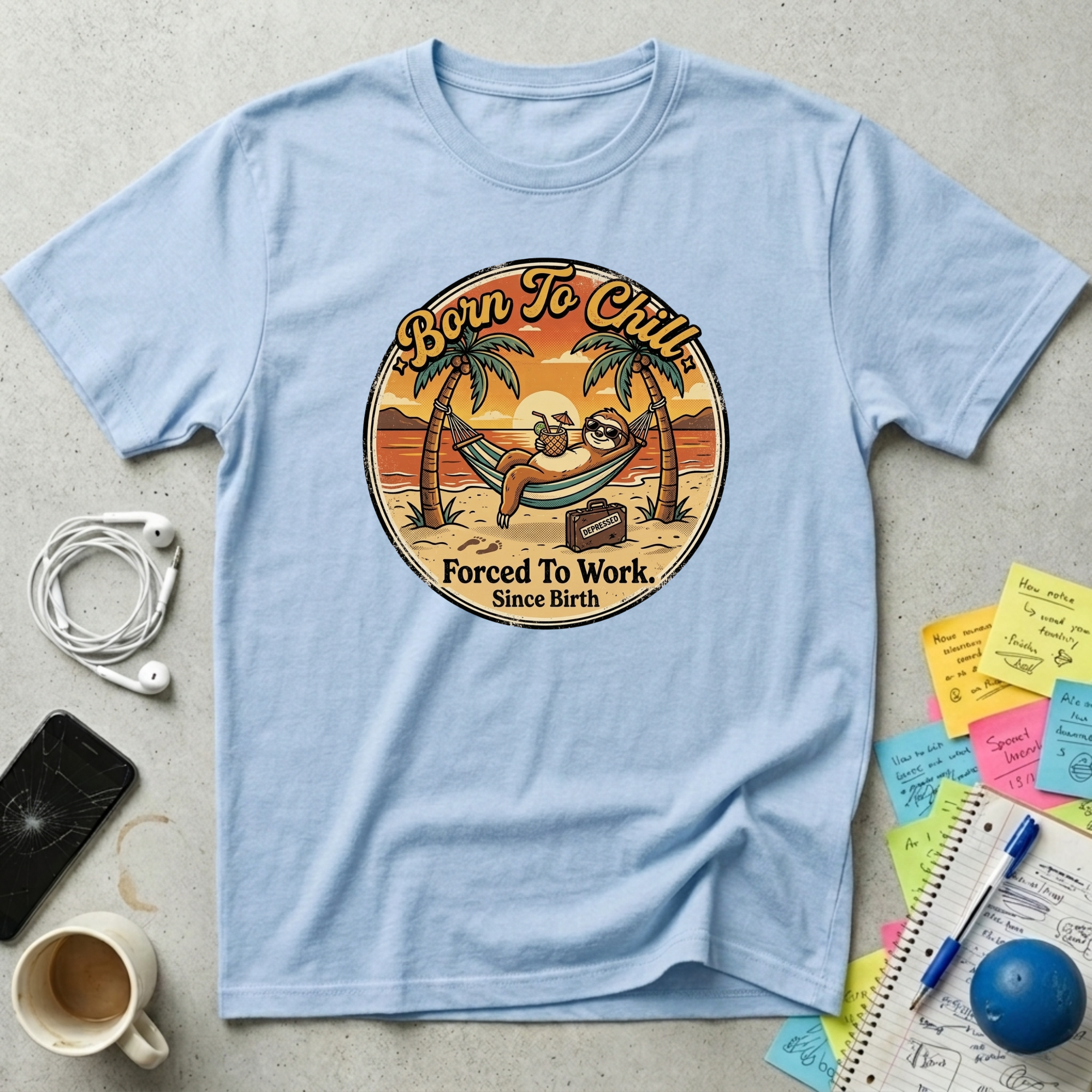 Born To Chill, Forced To Work T-Shirt