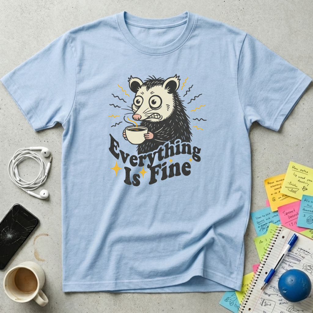 Raccoon Everything Is Fine T-Shirt
