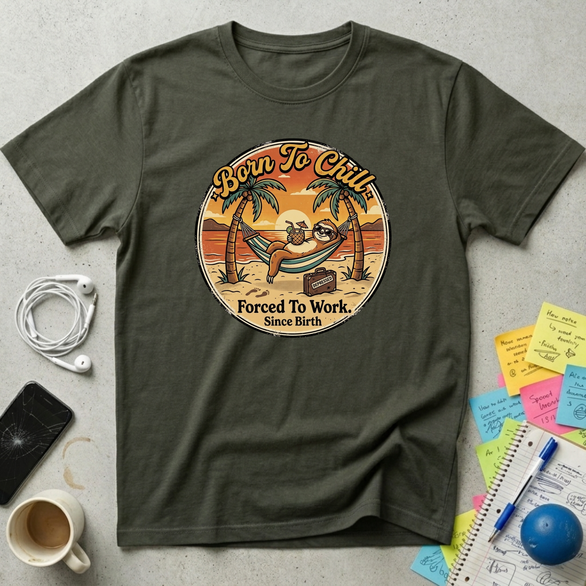 Born To Chill, Forced To Work T-Shirt