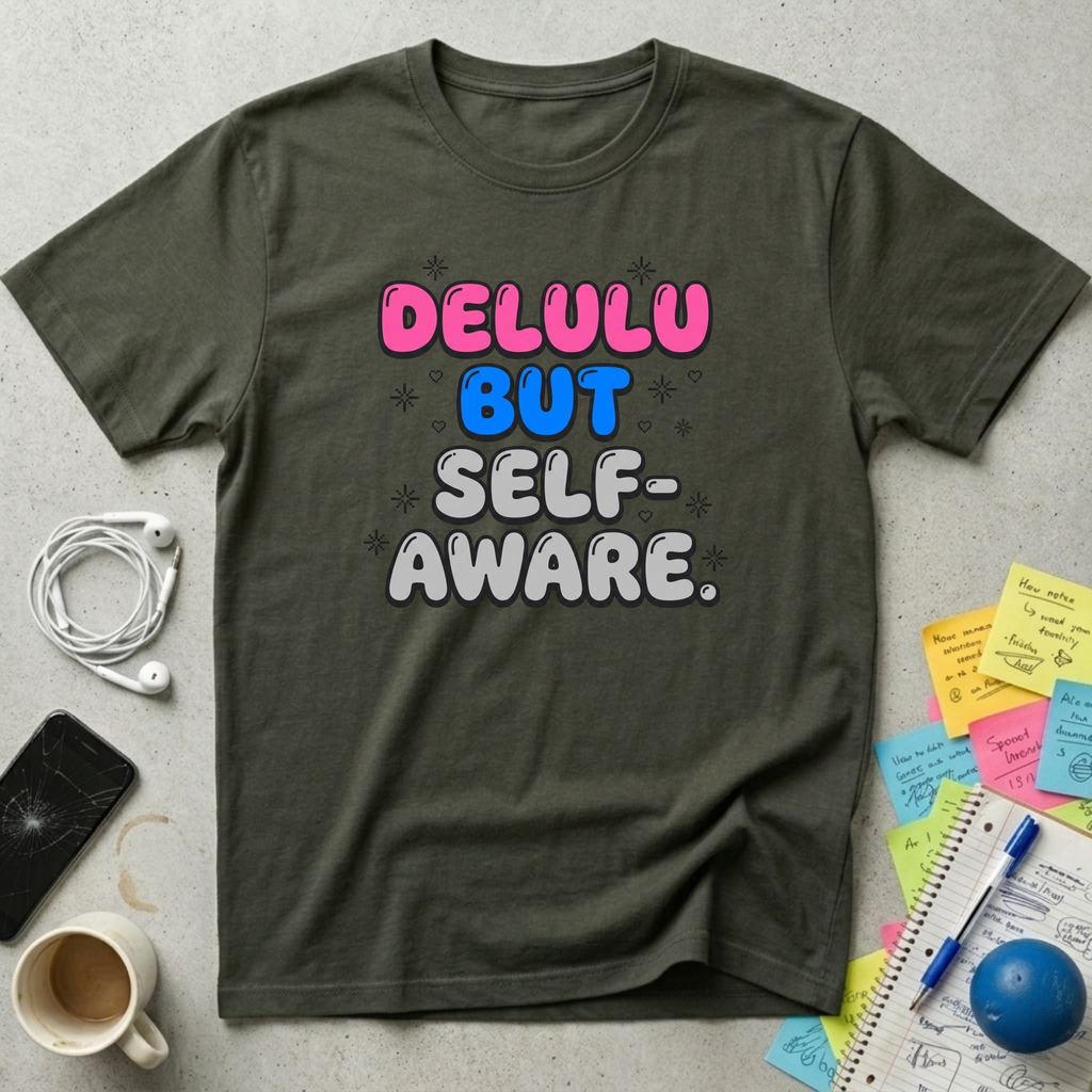 Delulu But Self-Aware T-Shirt
