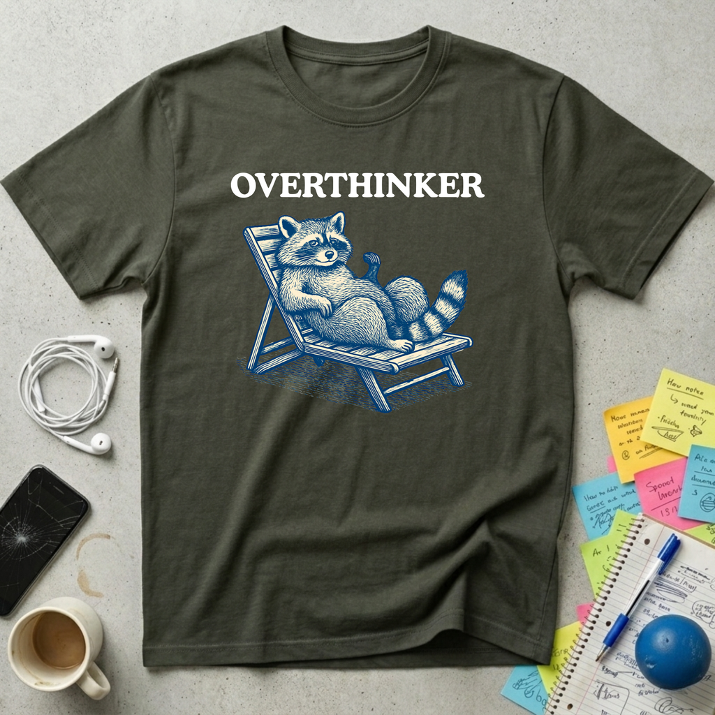 Overthinker Relax Raccoon T-Shirt
