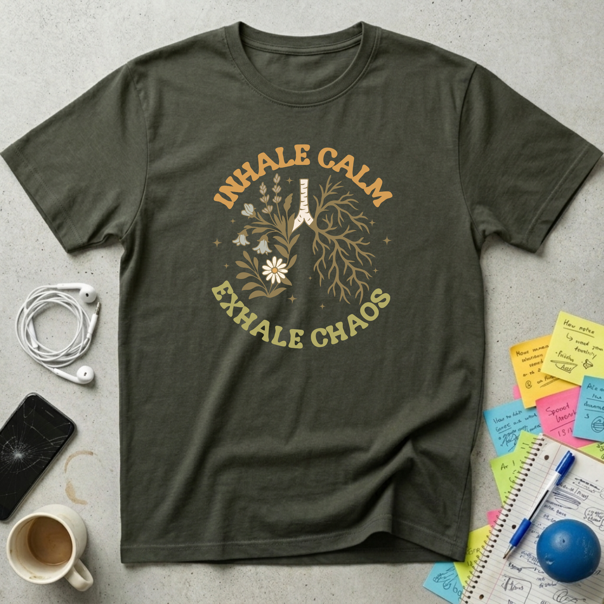 Inhale Calm, Exhale Chaos T-Shirt