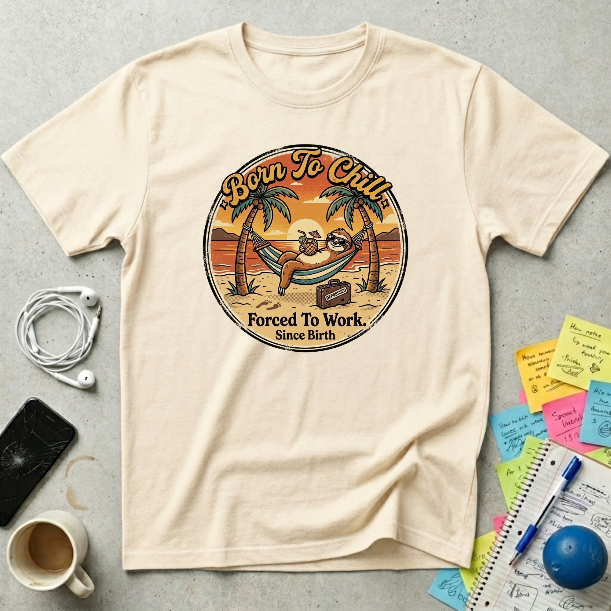 Born To Chill, Forced To Work T-Shirt