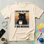 I Tried My Best Black Cat T-Shirt