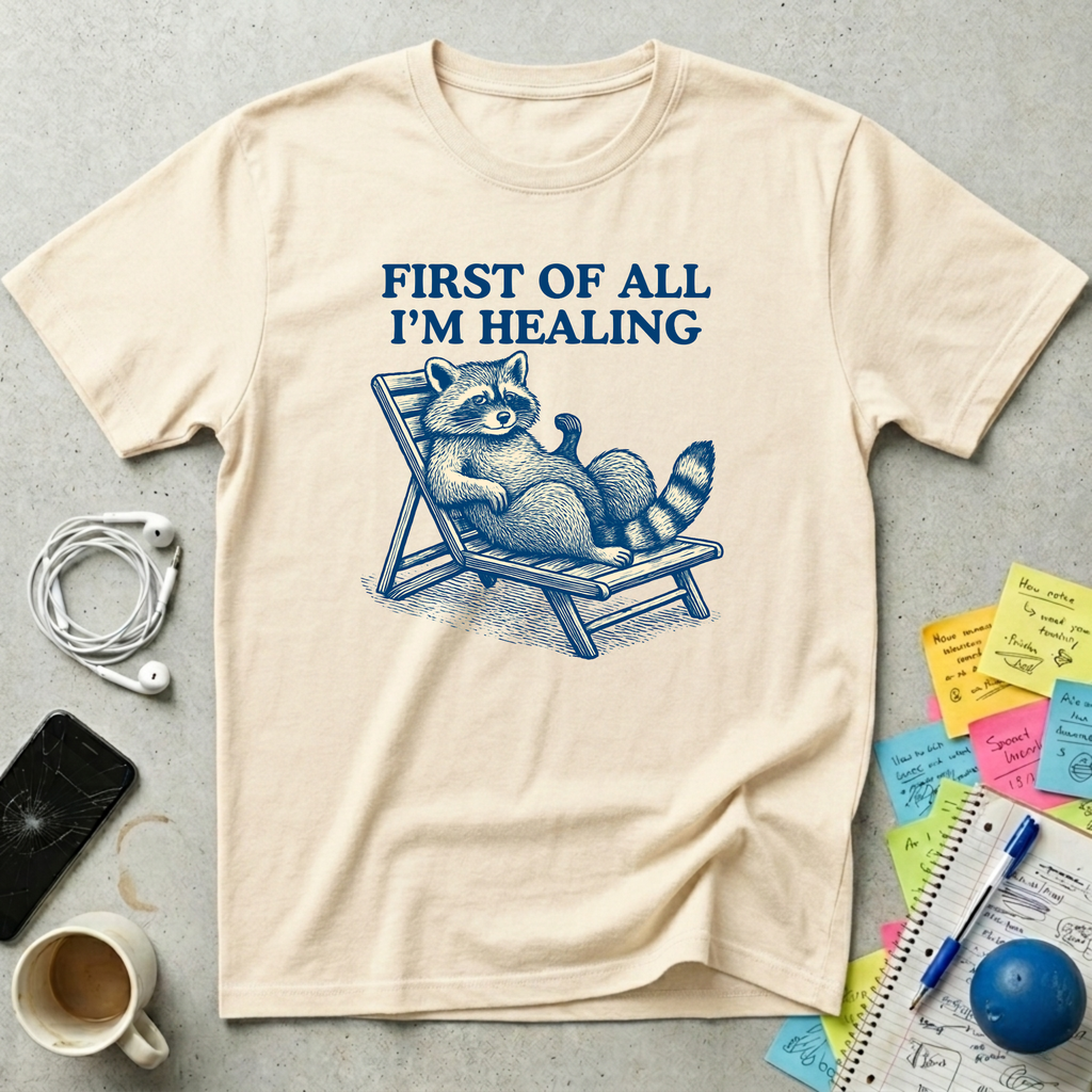 I'm Healing Relax Raccoon T-Shirt