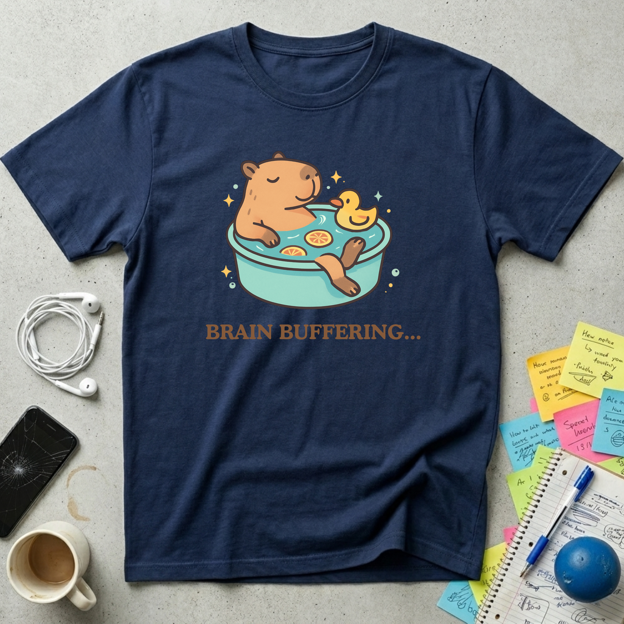 Capybara Brain Buffering T-Shirt
