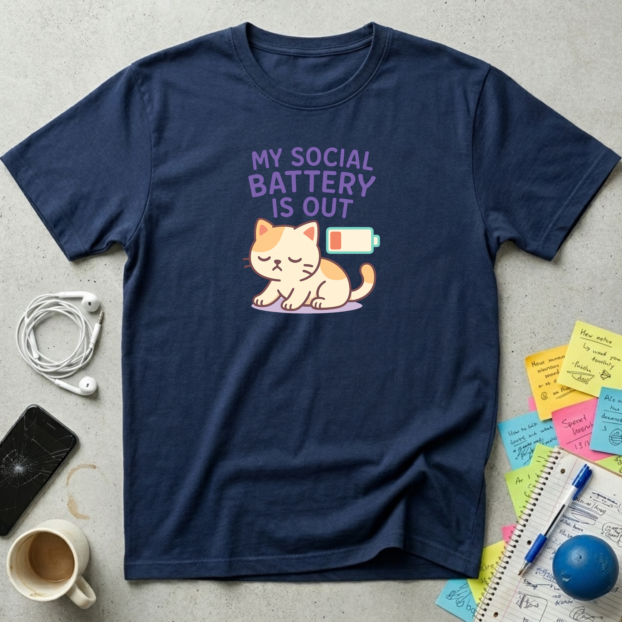 Social Battery Out T-Shirt