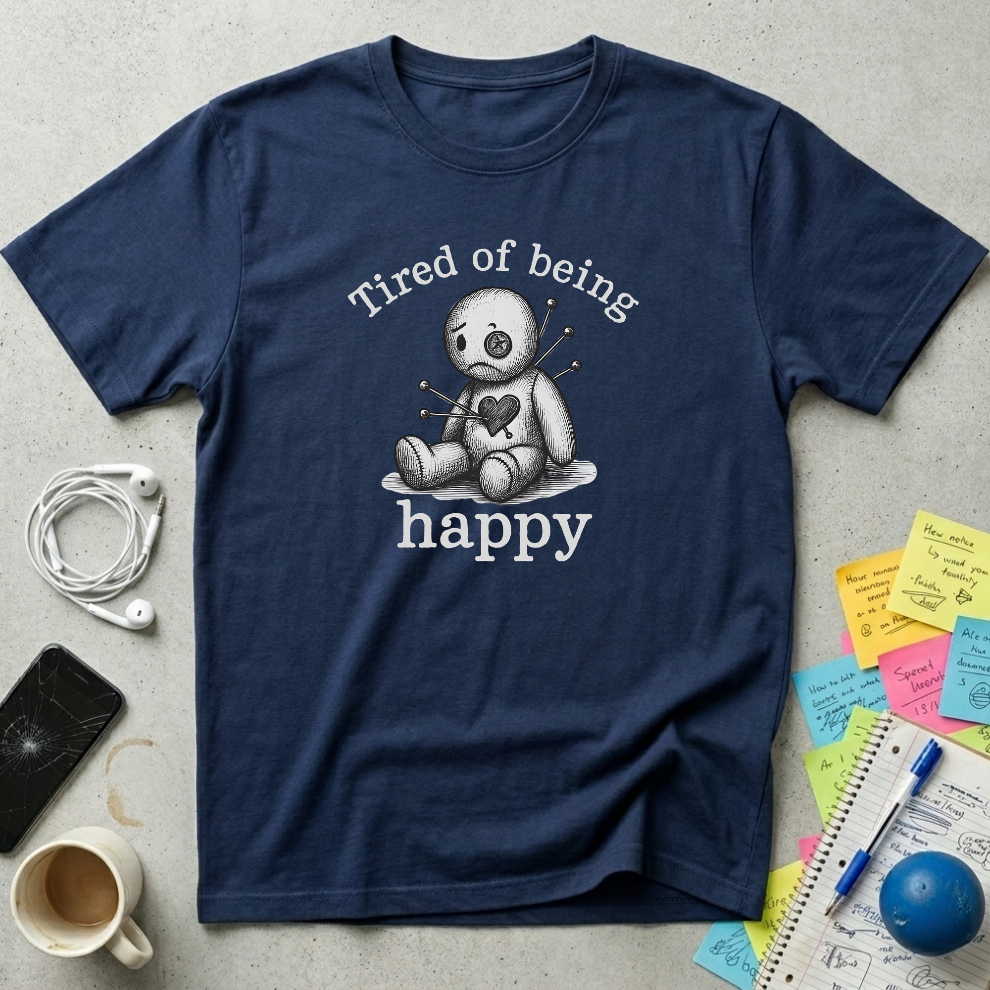 Tired Of Being Happy Sarcasm T-Shirt