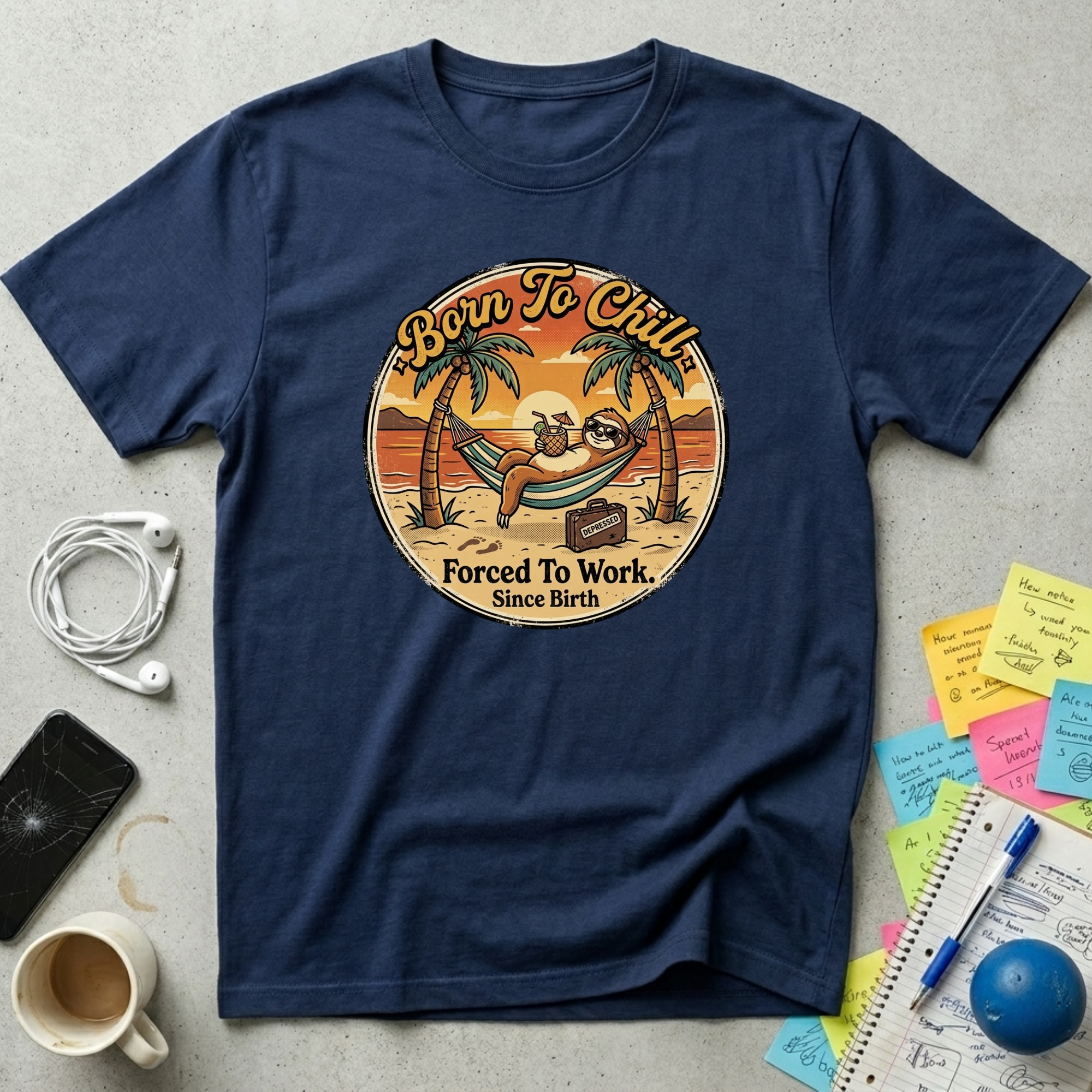 Born To Chill, Forced To Work T-Shirt