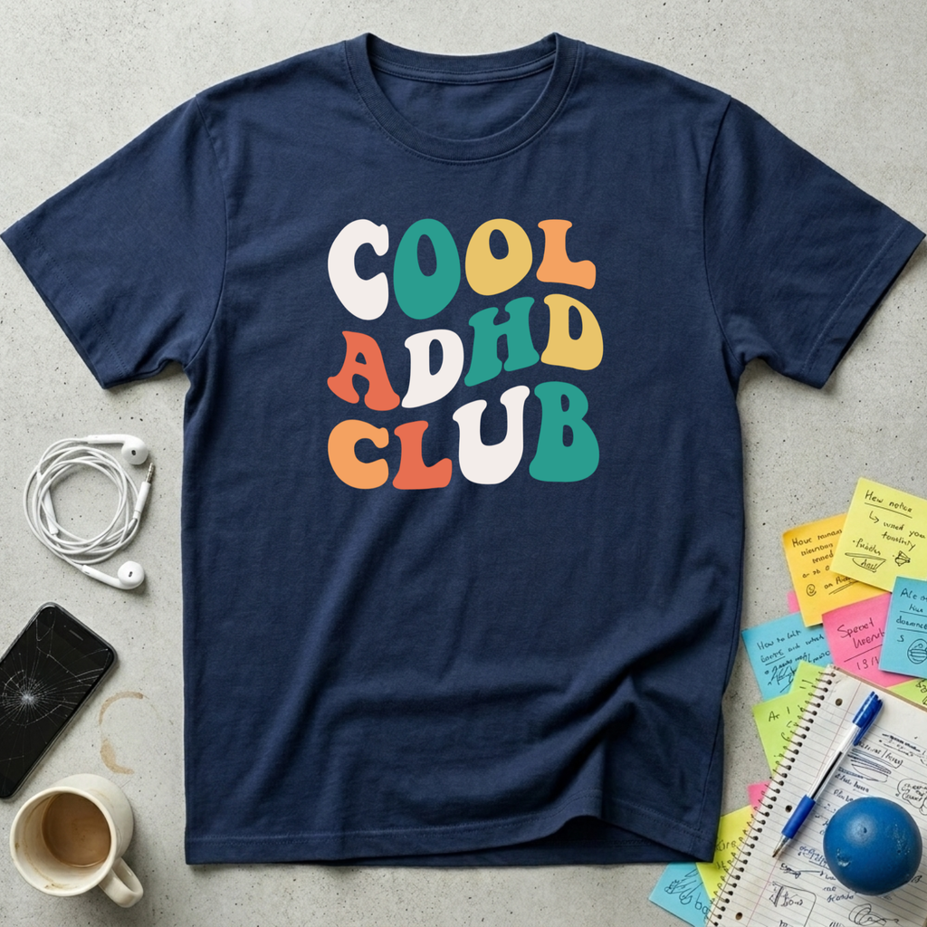 Cool ADHD Club Retro Wavy T-Shirt