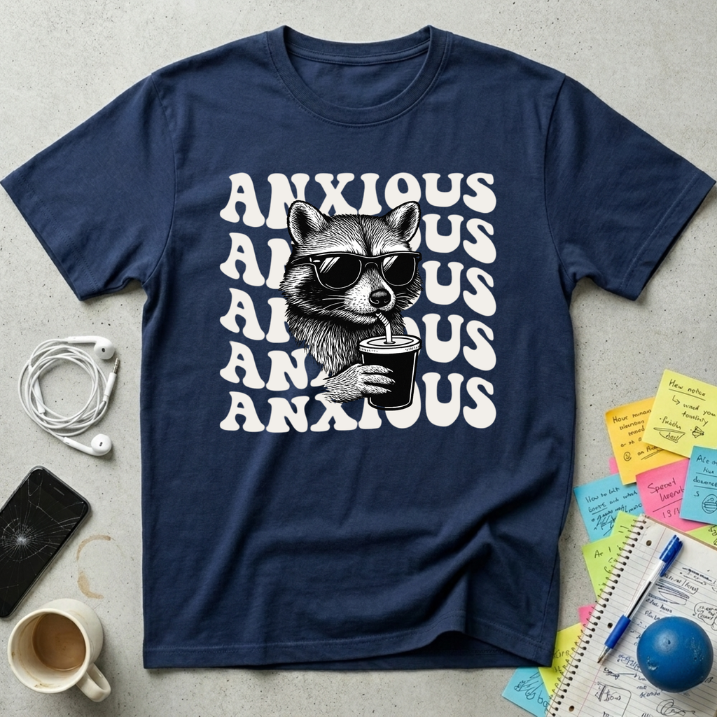 Anxious Chill Raccoon T-Shirt