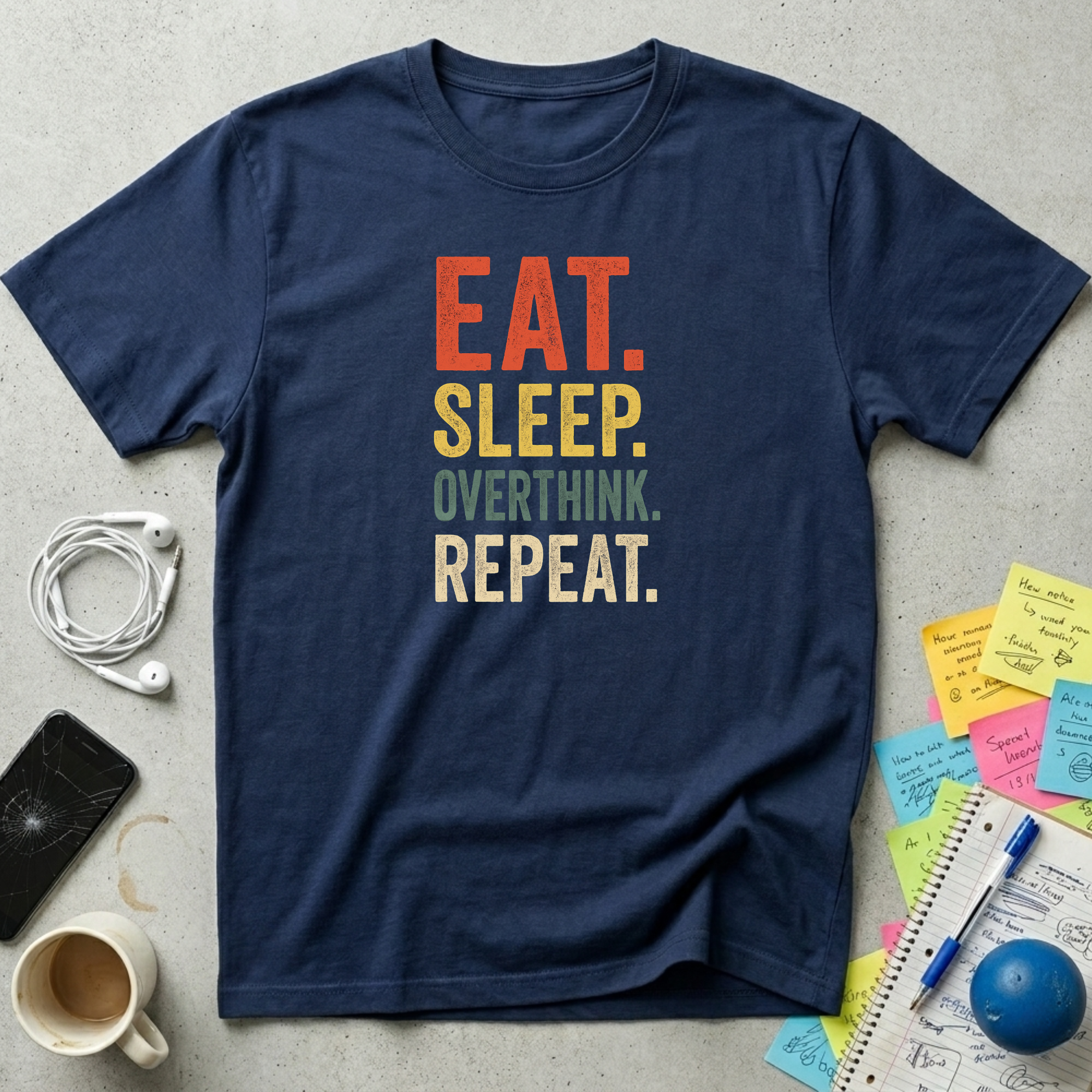 Eat, Sleep, Overthink, Repeat T-Shirt