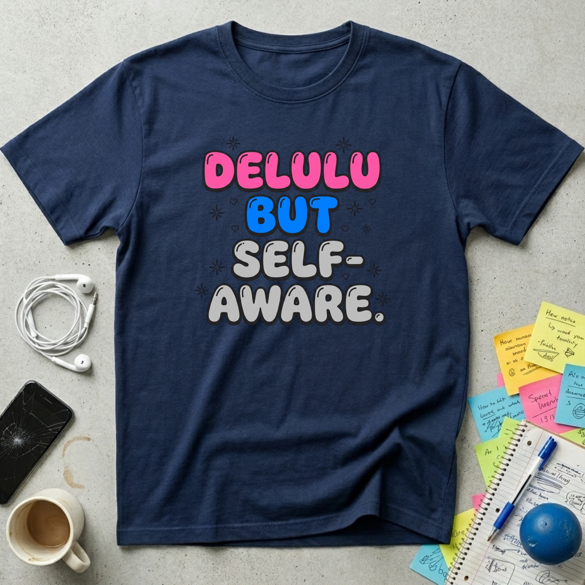 Delulu But Self-Aware T-Shirt