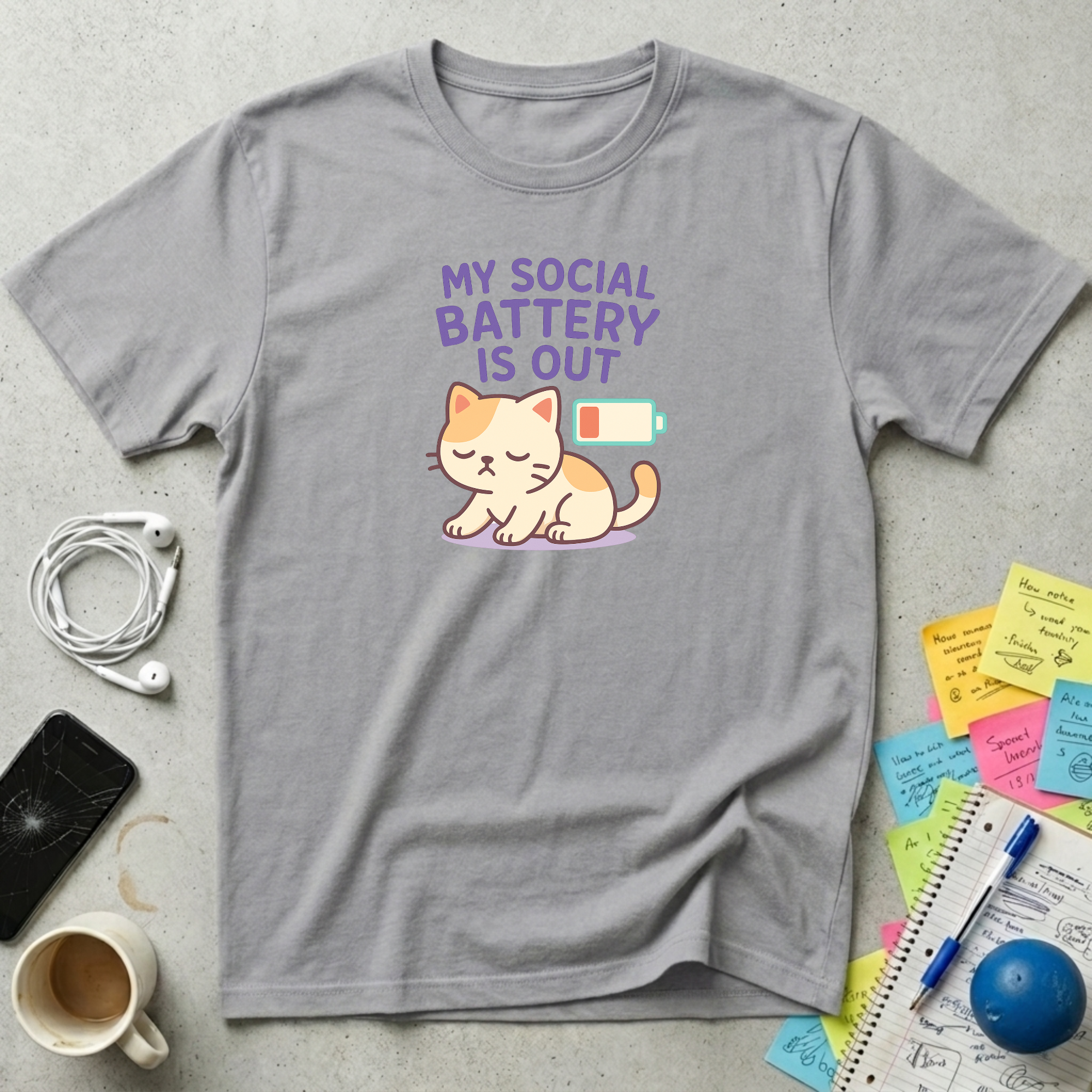 Social Battery Out T-Shirt