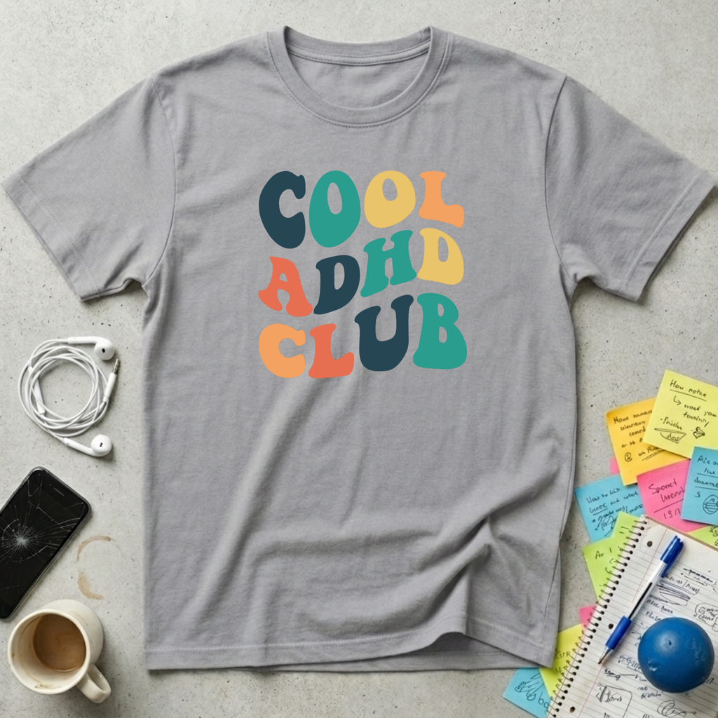 Cool ADHD Club Retro Wavy T-Shirt