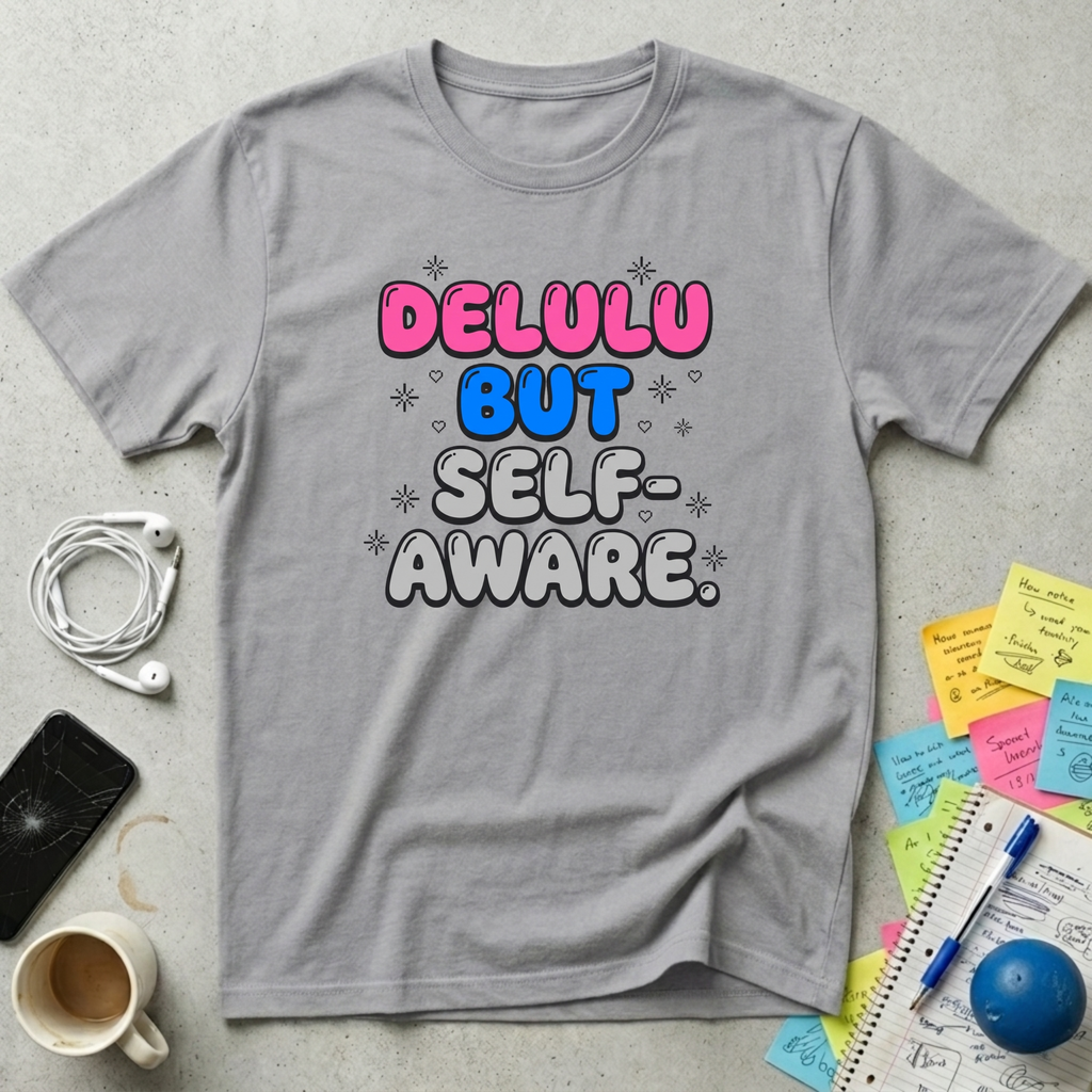 Delulu But Self-Aware T-Shirt