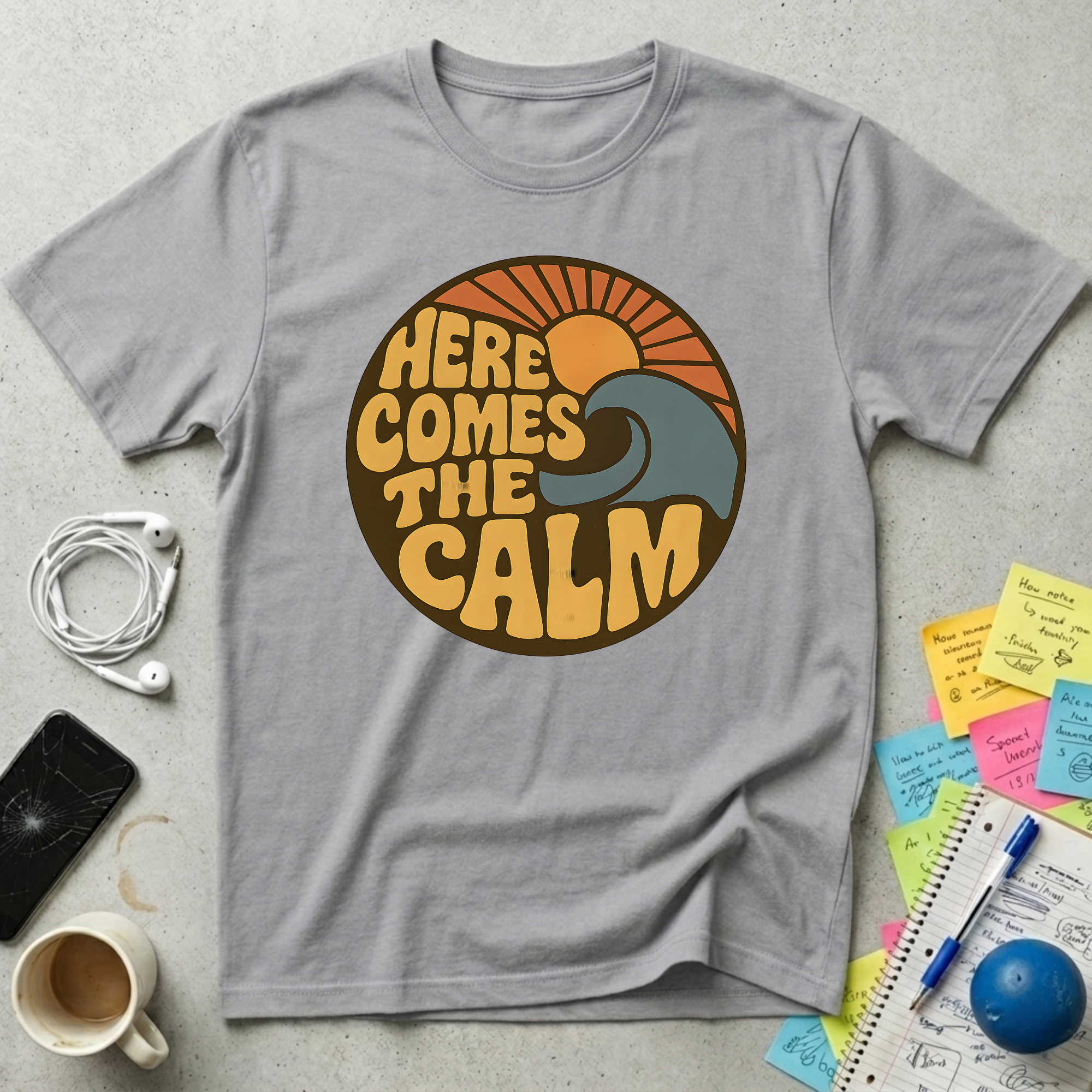 Here Comes the Calm Retro T-Shirt