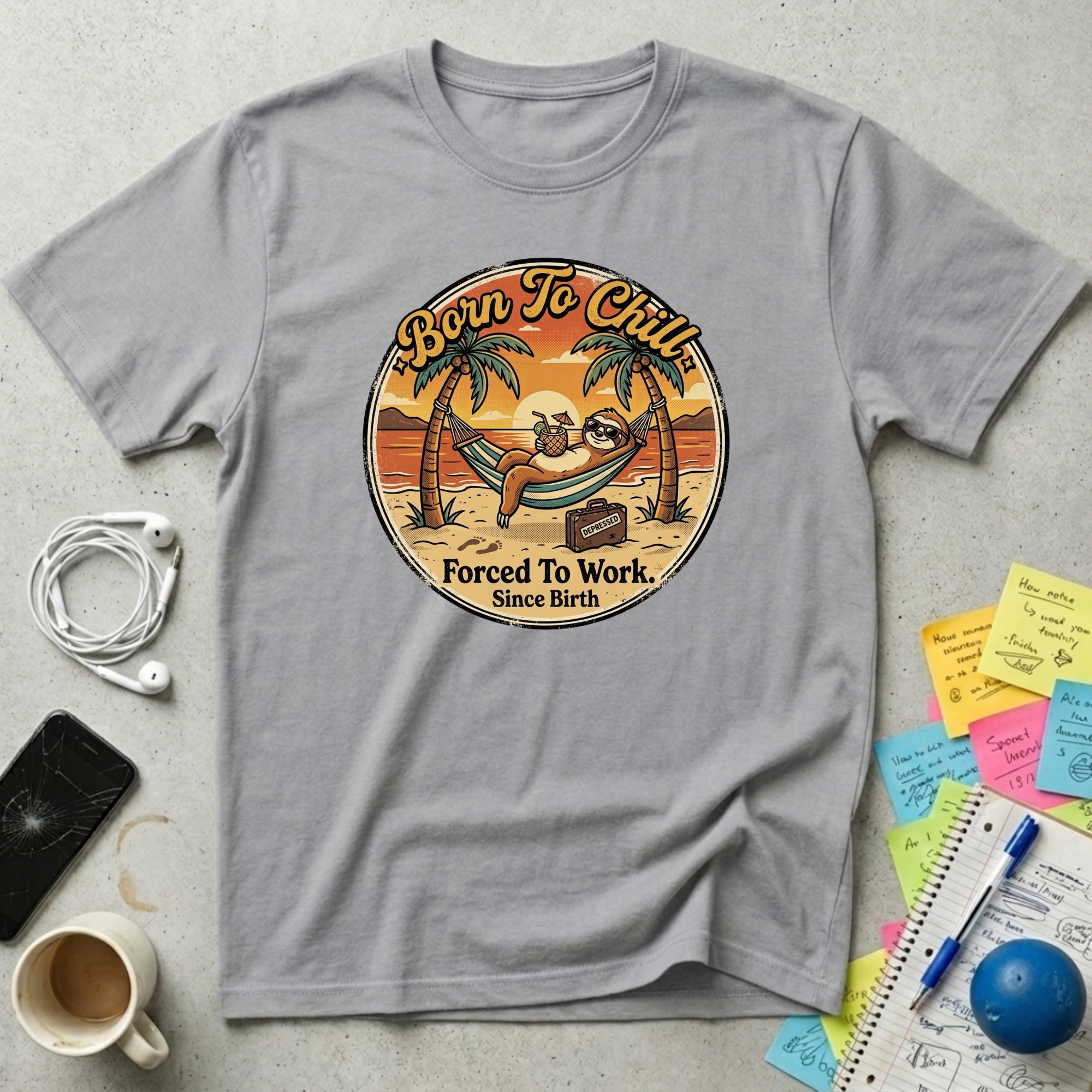 Born To Chill, Forced To Work T-Shirt
