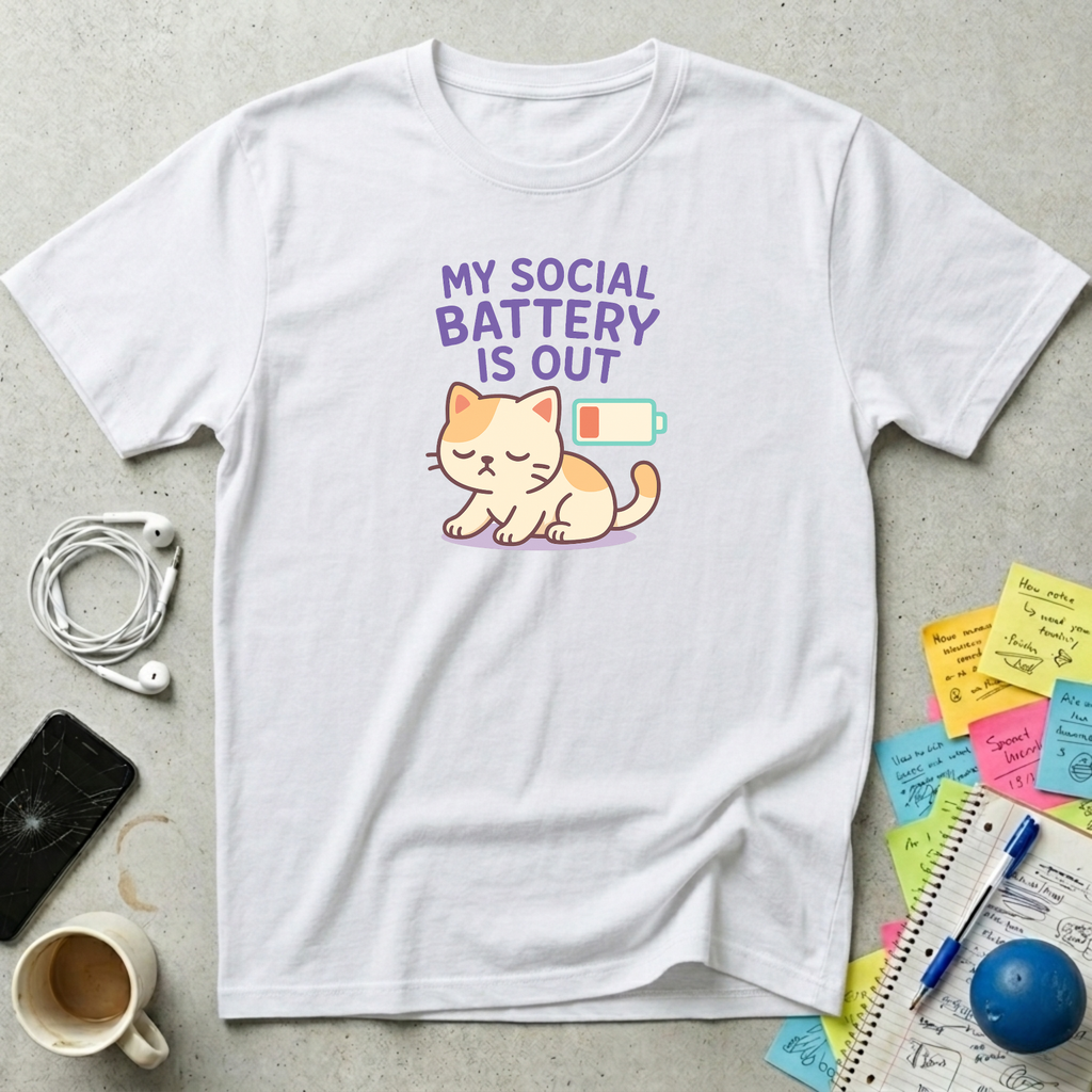 Social Battery Out T-Shirt