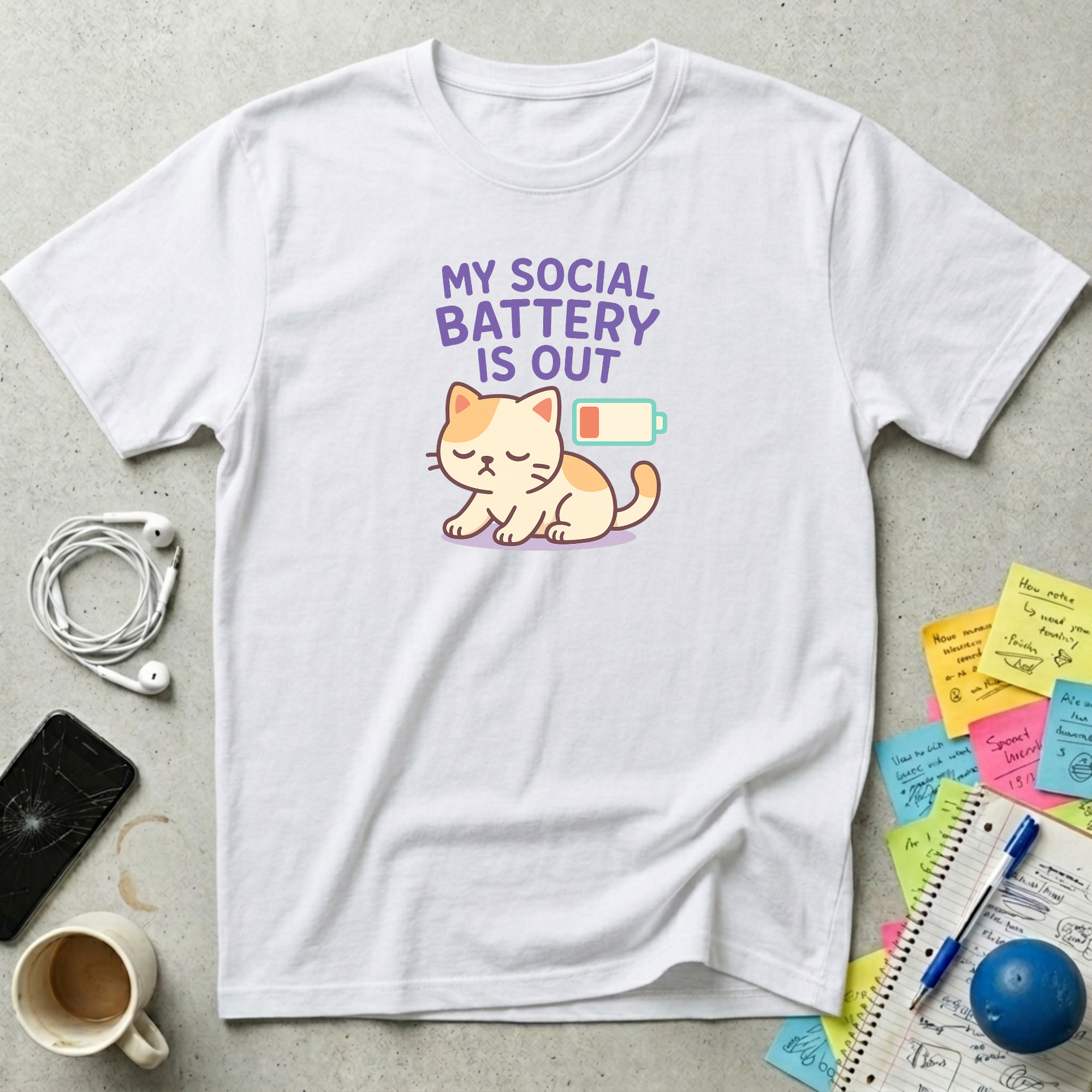 Social Battery Out T-Shirt