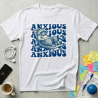 Anxious Raccoon Wavy Retro T-Shirt