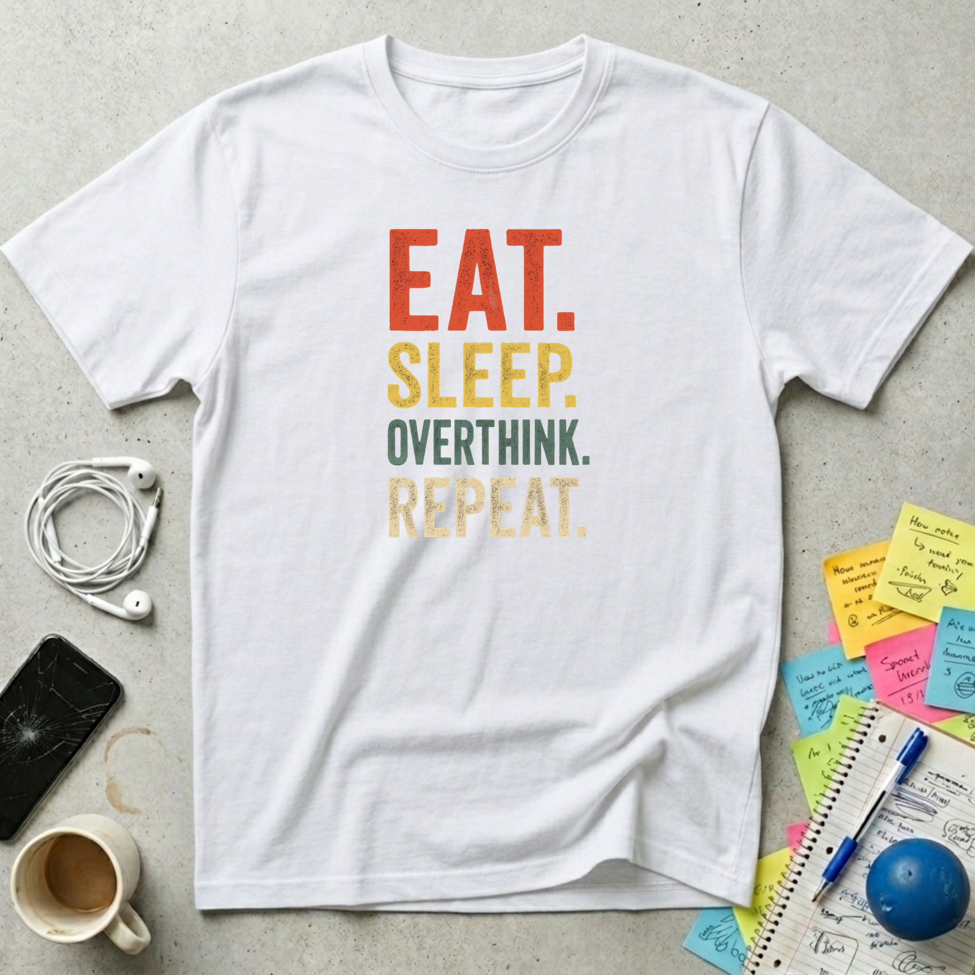Eat, Sleep, Overthink, Repeat T-Shirt